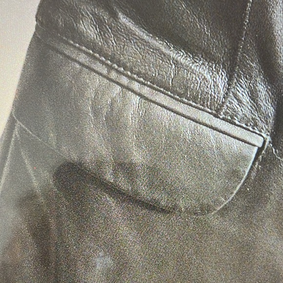 Boston Proper Black Blazer Leather Jacket - Picture 7 of 8